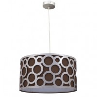 Distribuidor - Lâmpadas Diversas | Colgantes Moderno | COLGANTE ORLANDO MARRON/PLATA 1XE27 REGX35X35 CM Ref: 028293502